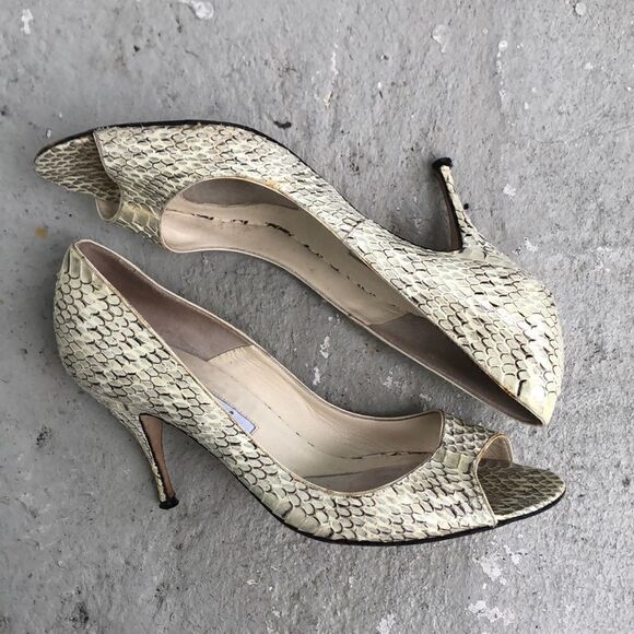 Brian Atwood Faux snake - Picture 1 of 11